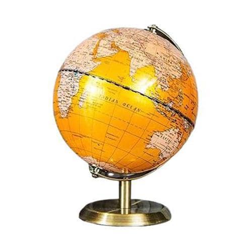 Globo Terraqueo Metal Naranja