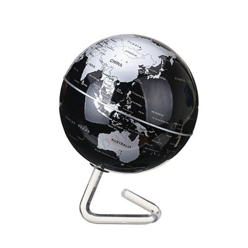Globo Terraqueo Diseño - Base (Negro & Plata)