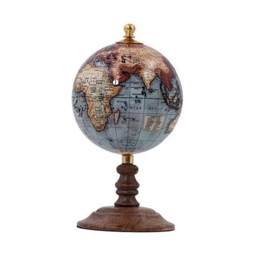 Globo Terraqueo Vintage Azul (Estilo Americano)
