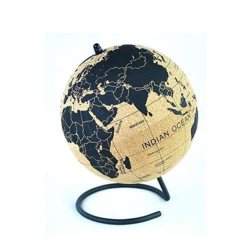Globo Terraqueo Corcho - Continentes Azul Marino (20 Cm)