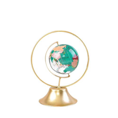 Globo Terraqueo De Cristal - Arco Dorado
