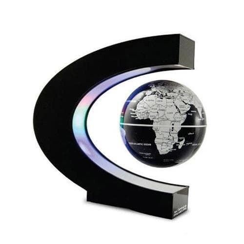 Globo Terraqueo Levitante - Soporte En C (Esfera Negra)