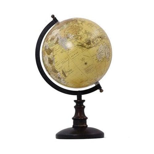 Globo Terraqueo Vintage (Soporte Negro)
