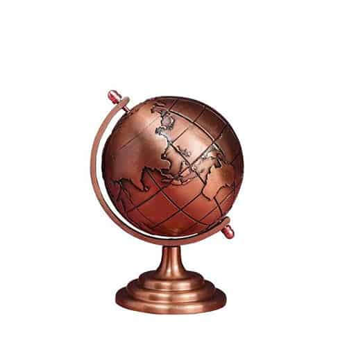 Globo Terraqueo De Latón (Color Cobre)