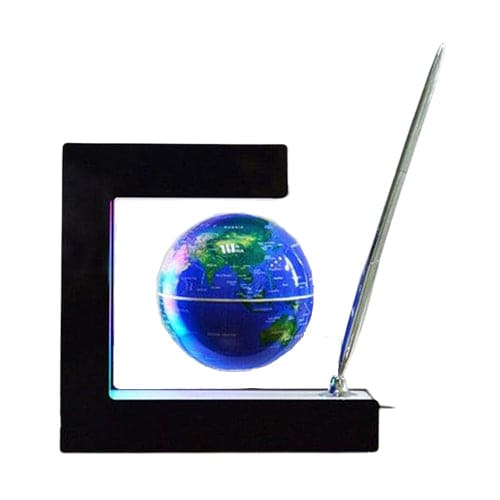 Globo Terraqueo Levitante - Soporte Geométrico (Esfera Azul)