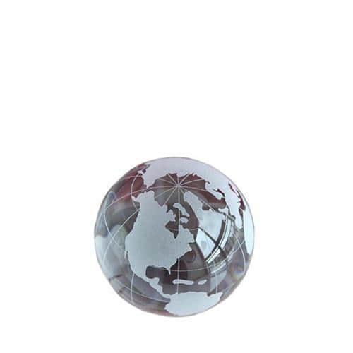 Mini Globo Terraqueo De Vidrio - Grabado Láser