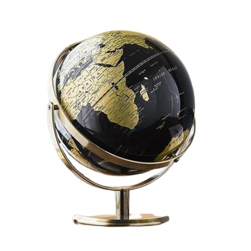 Globo Terraqueo Moderno (Negro & Oro)